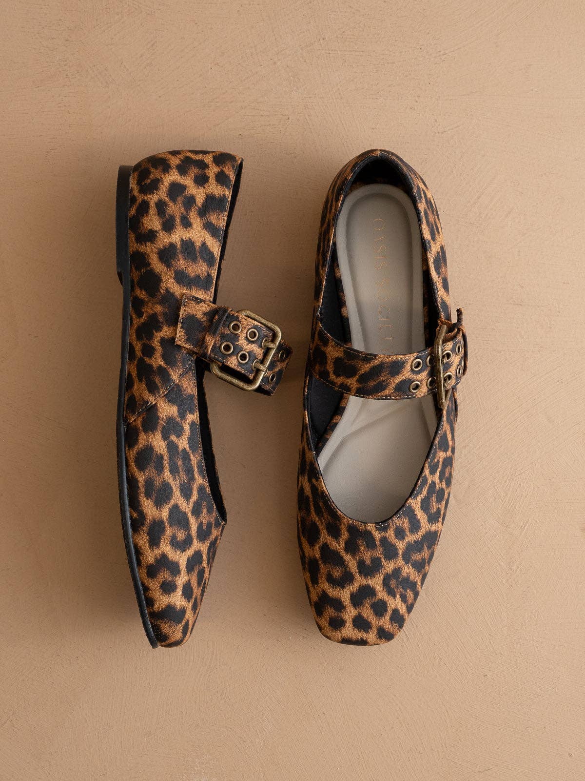 The Soho Leopard Ballet Fall Flat with Buckle