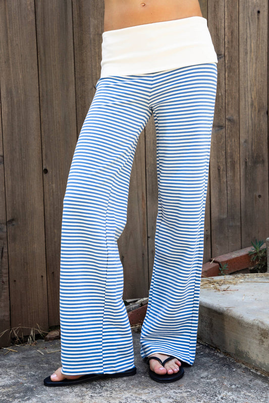 The Mataya Foldover Waist Wide Leg Pants