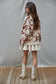 Beige Tiered Mini Skirt