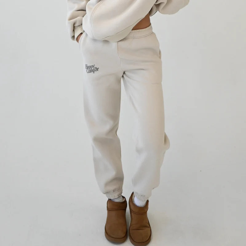 Beige Puff Series Sweatpants
