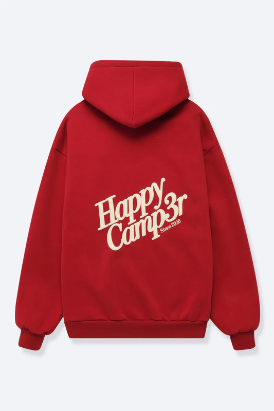 Pomegranate Red Puff Series Hoodie
