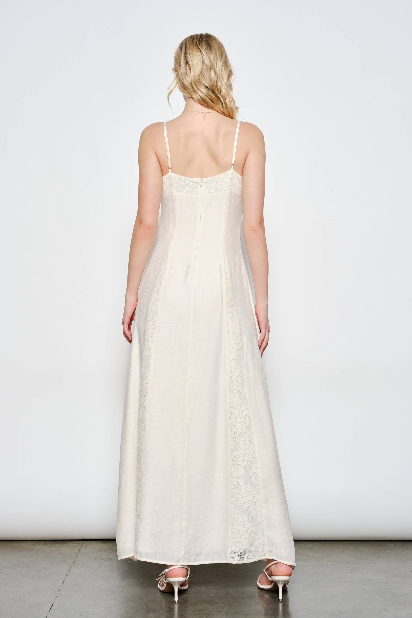 Ivory dress with Lace Detail
