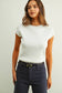 Round Neck Short Sleeve Knit Top
