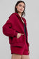 Plush Fleece Loose Fit Zip Up Hoodie With Pockets