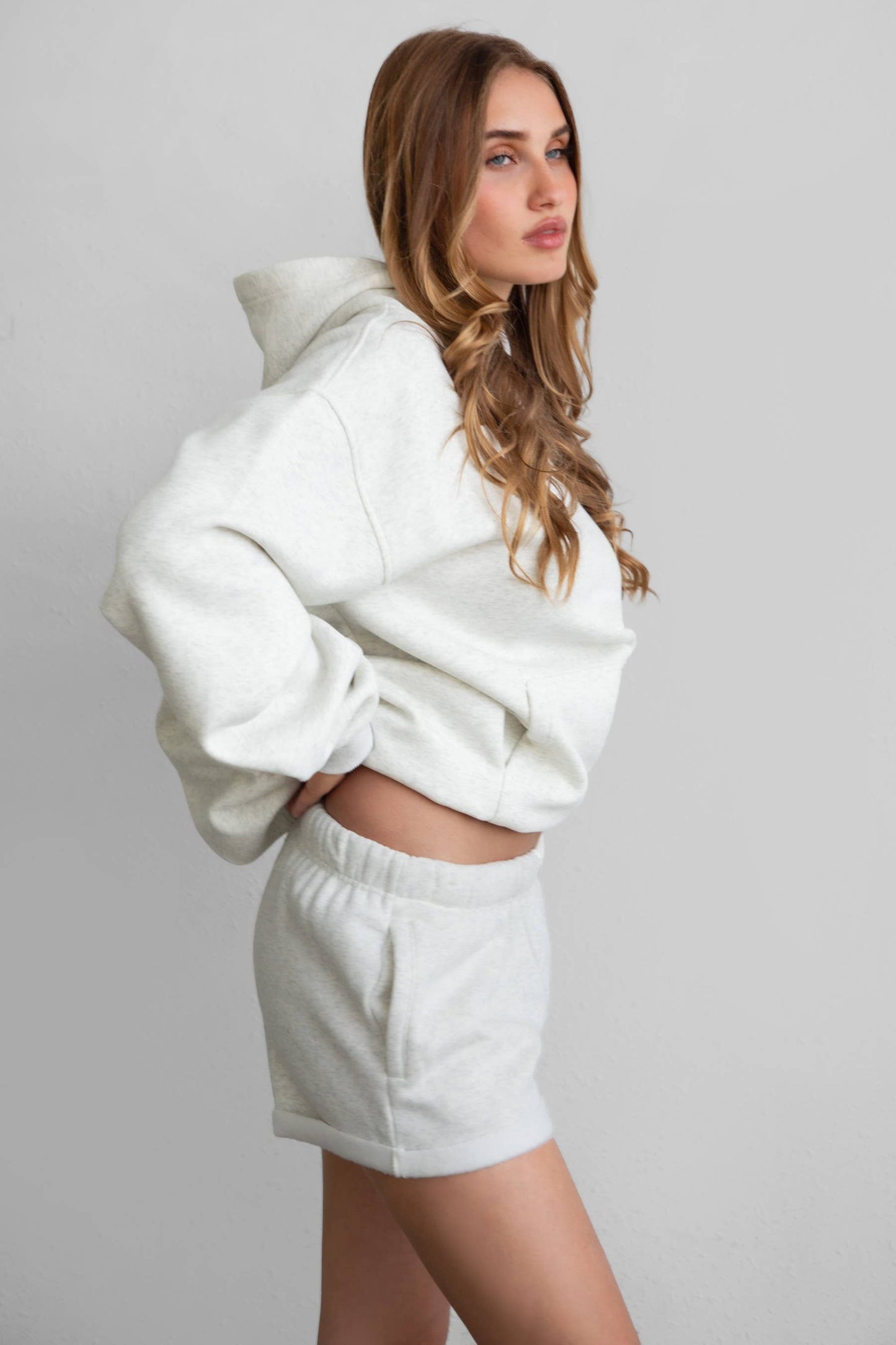 Fleece Low Rise Foldover Lounge Shorts