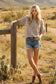 Oversized Striped Knit Short Sleeve Top