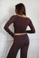 Boat Neckline Basic Casual Lounge Long Sleeve Top
