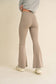 The Delaney Taupe High Waist Crossover Flare Legging