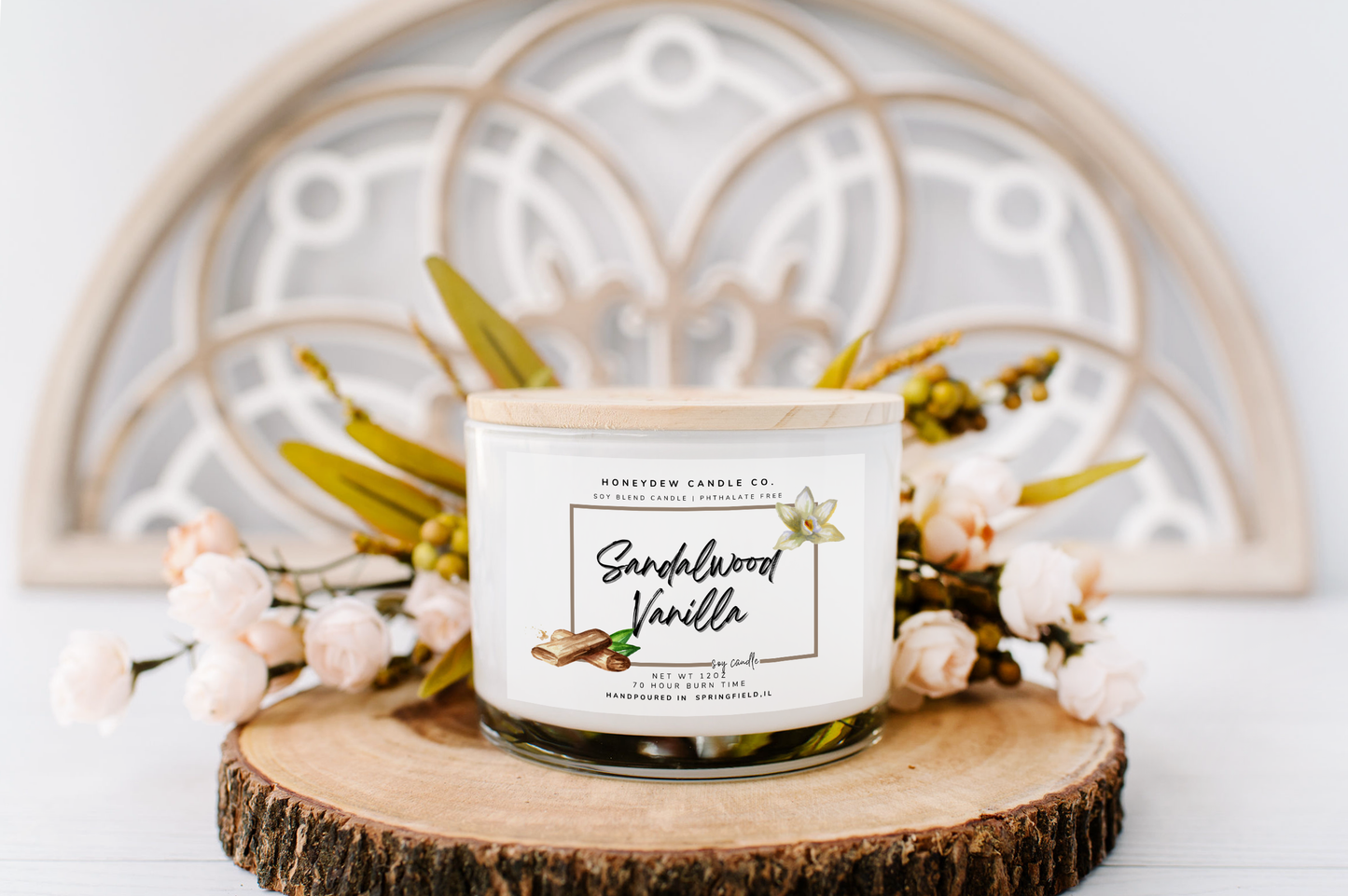 3 Wick Candle Sandalwood Vanilla