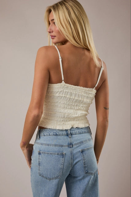 Ivory Ruched Cami