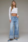 Nori Medium Light High Rise Cuffed Super Wide Leg