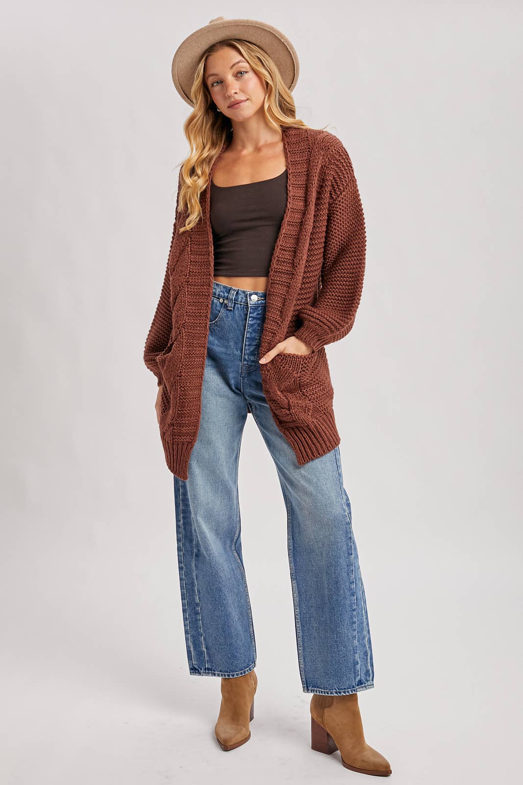 Chunk Cable Knit Cardigan