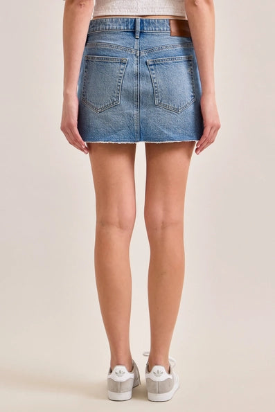 Mid-Rise Denim Skirt