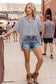 Oversized Short Sleeve Button Down Shirt