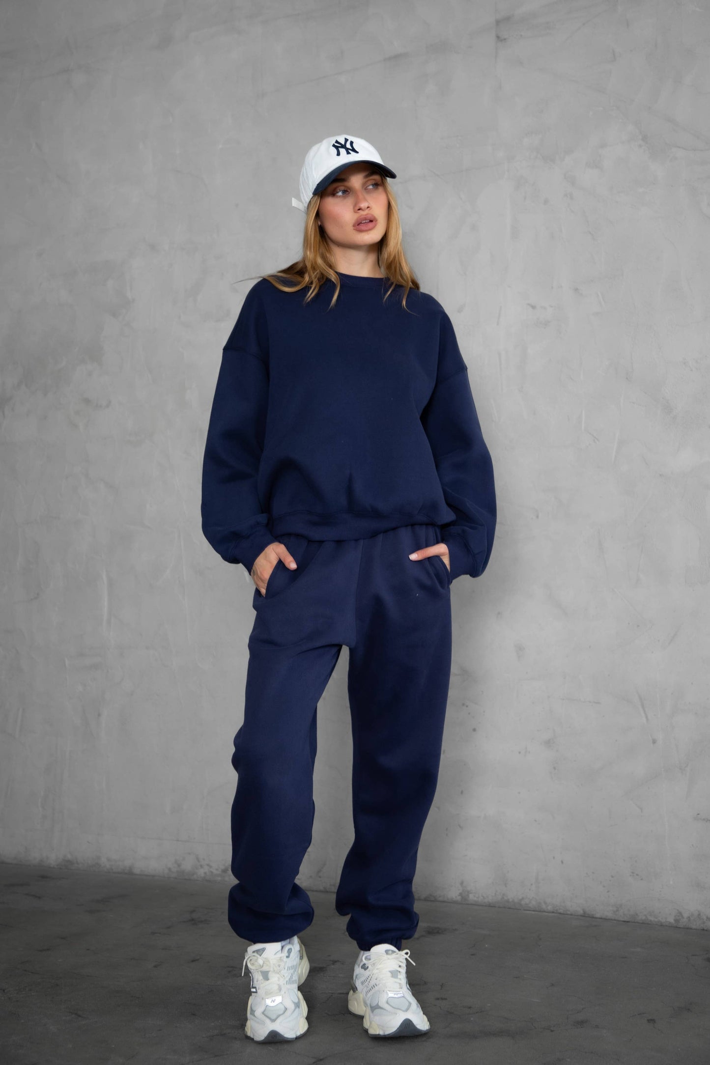 Fleece Crew Neck Lounge Pullover Sweatshirt