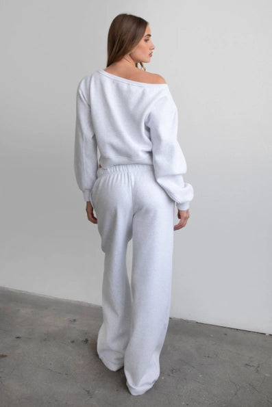 Fleece Lined Wide Leg Sweats