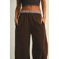 Plaid Double Layer Wide Leg Sweatpants