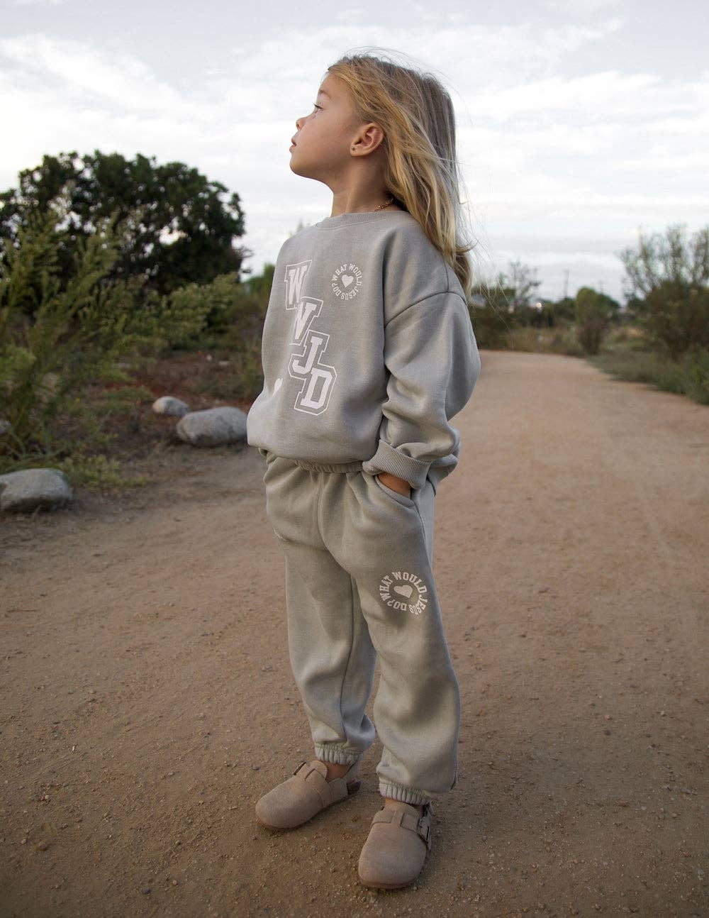 WWWJD Varsity Kids Crewneck