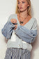 Denim Sleeve Knit Cardigan