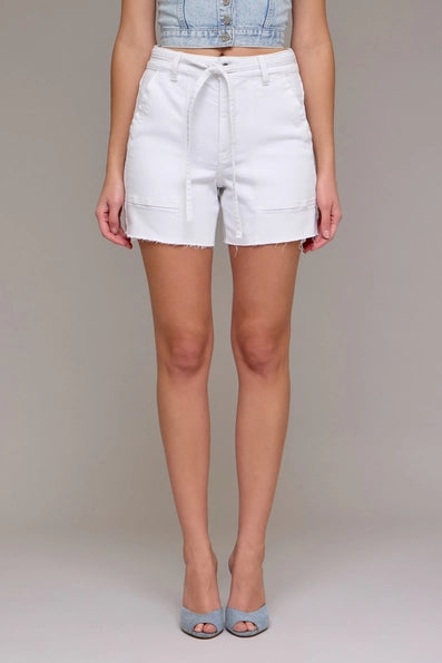 White Denim Shorts
