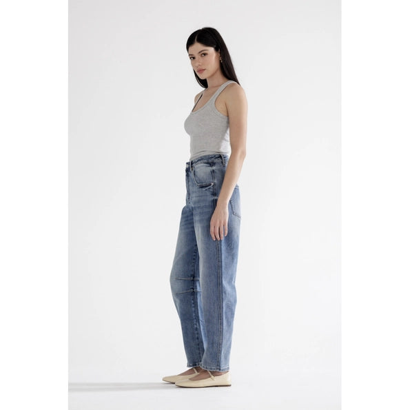High Rise Barrel Jeans