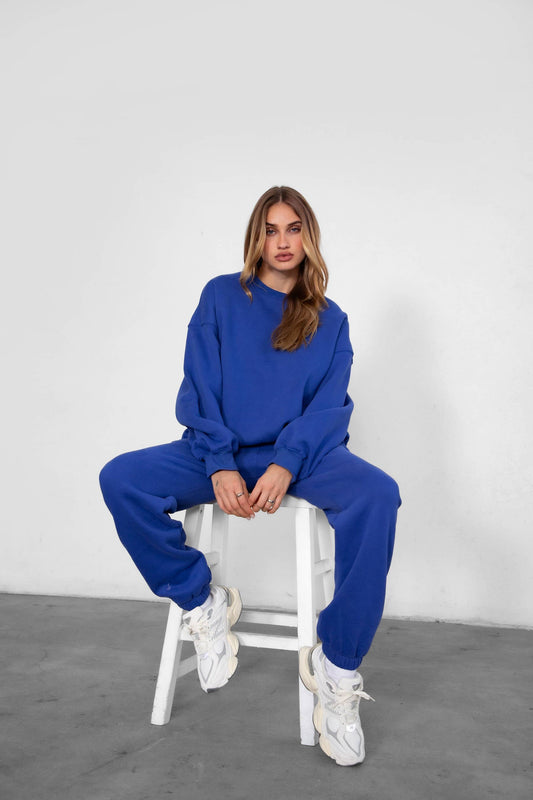 Fleece Crew Neck Lounge Pullover Sweatshirt