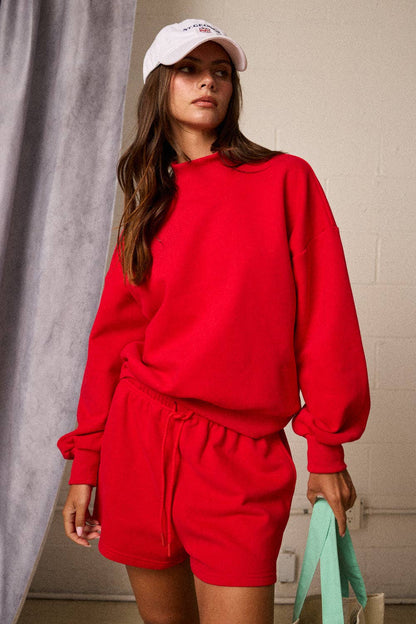 Mock Neck Oversized Lounge Set