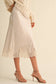 Satin Skirt with Lace Detail