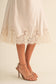 Satin Skirt with Lace Detail