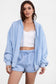 Plush Fleece Loose Fit Zip Up Hoodie With Pockets