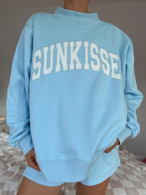 Berry Blue Summer Mockneck