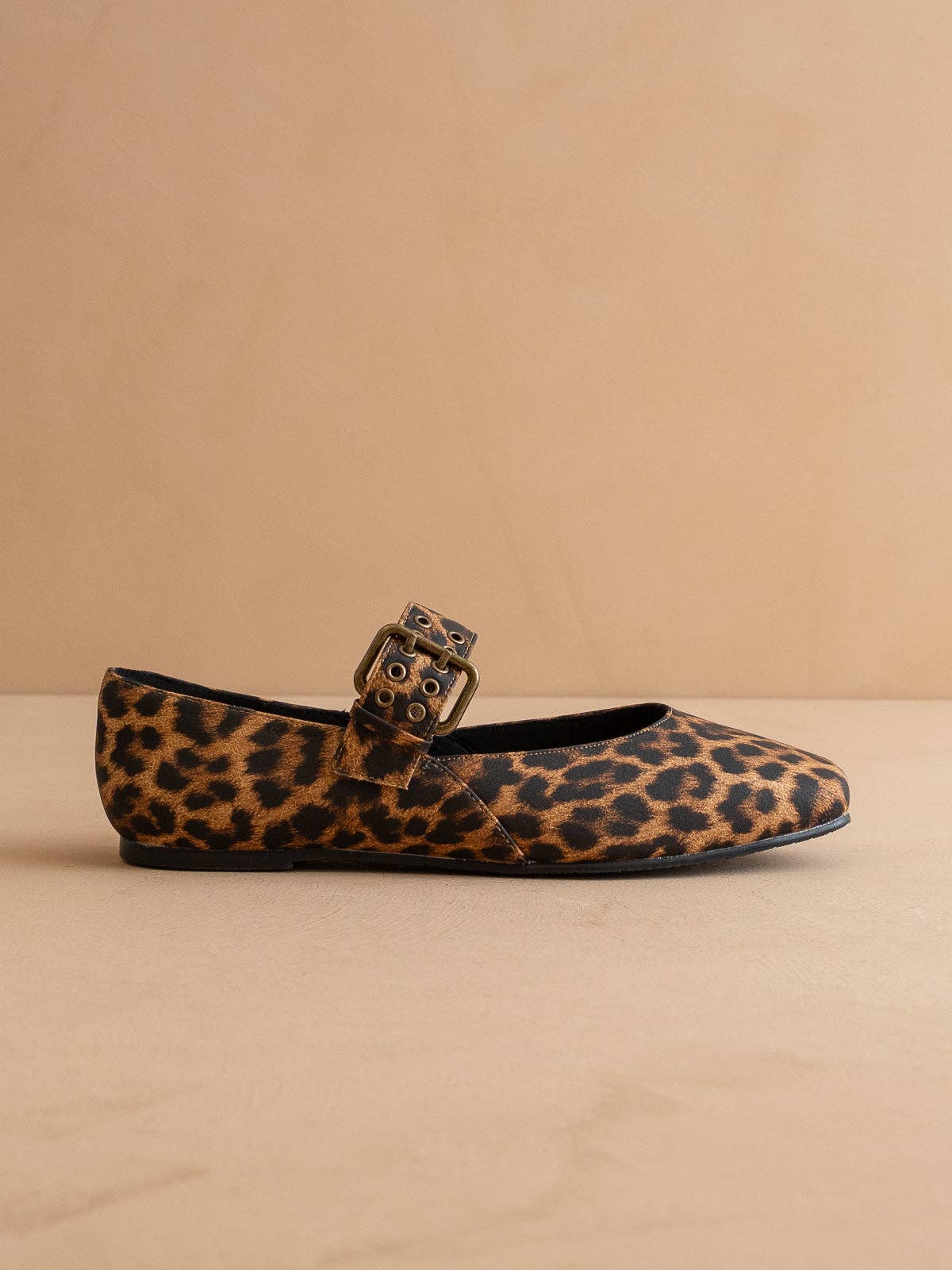 The Soho Leopard Ballet Fall Flat with Buckle