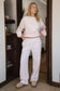 Fleece Wide Leg Sweatpants Stretch Waist & Pocket