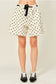 Cotton Dot Barrel Shorts with Waist Belt