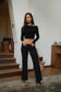 Boat Neckline Basic Casual Lounge Long Sleeve Top
