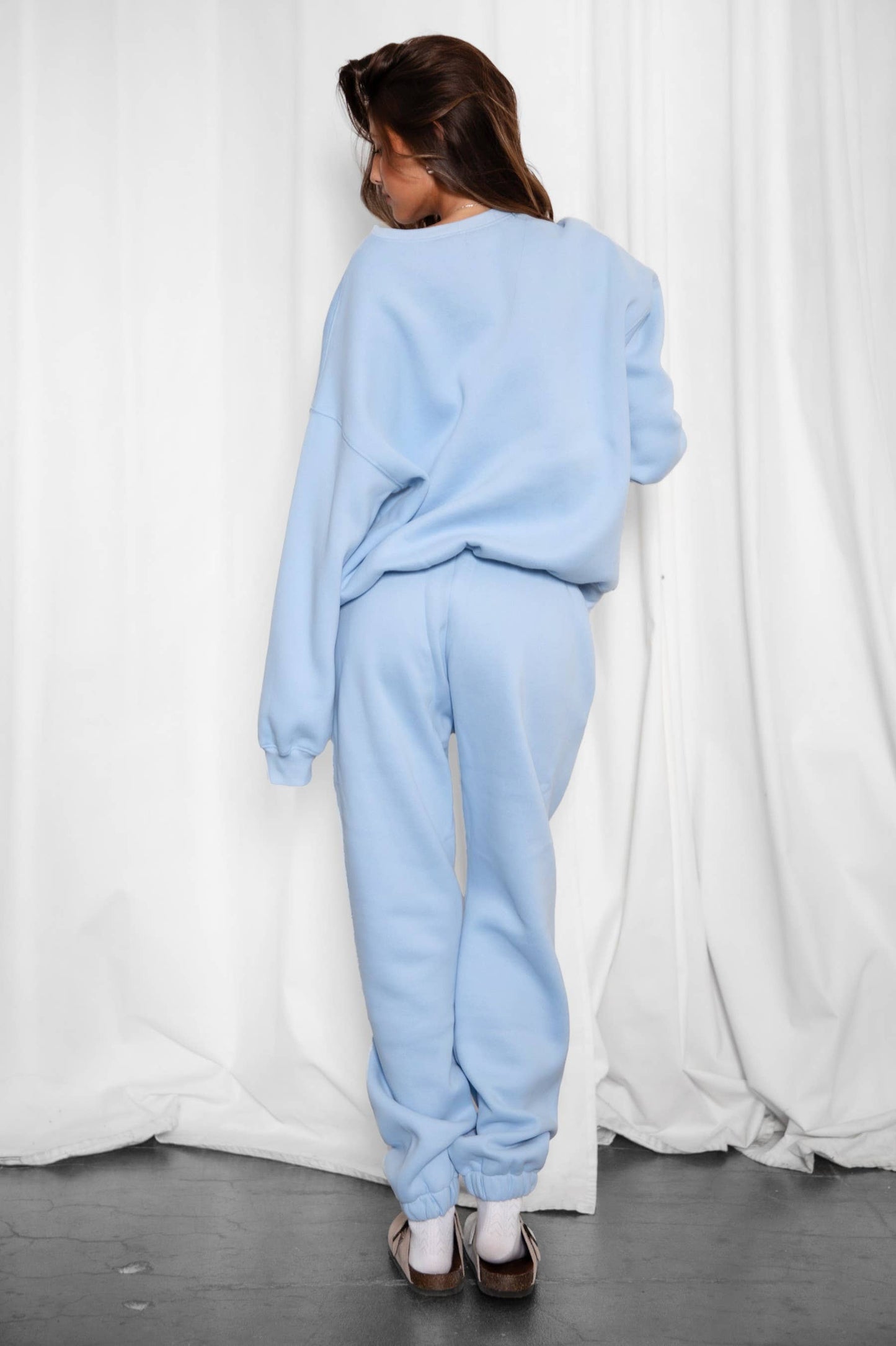 Fleece Crew Neck Lounge Pullover Sweatshirt