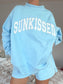 Berry Blue Summer Mockneck