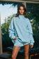 Solid Reversible Mock Neck Sweatshirt Top