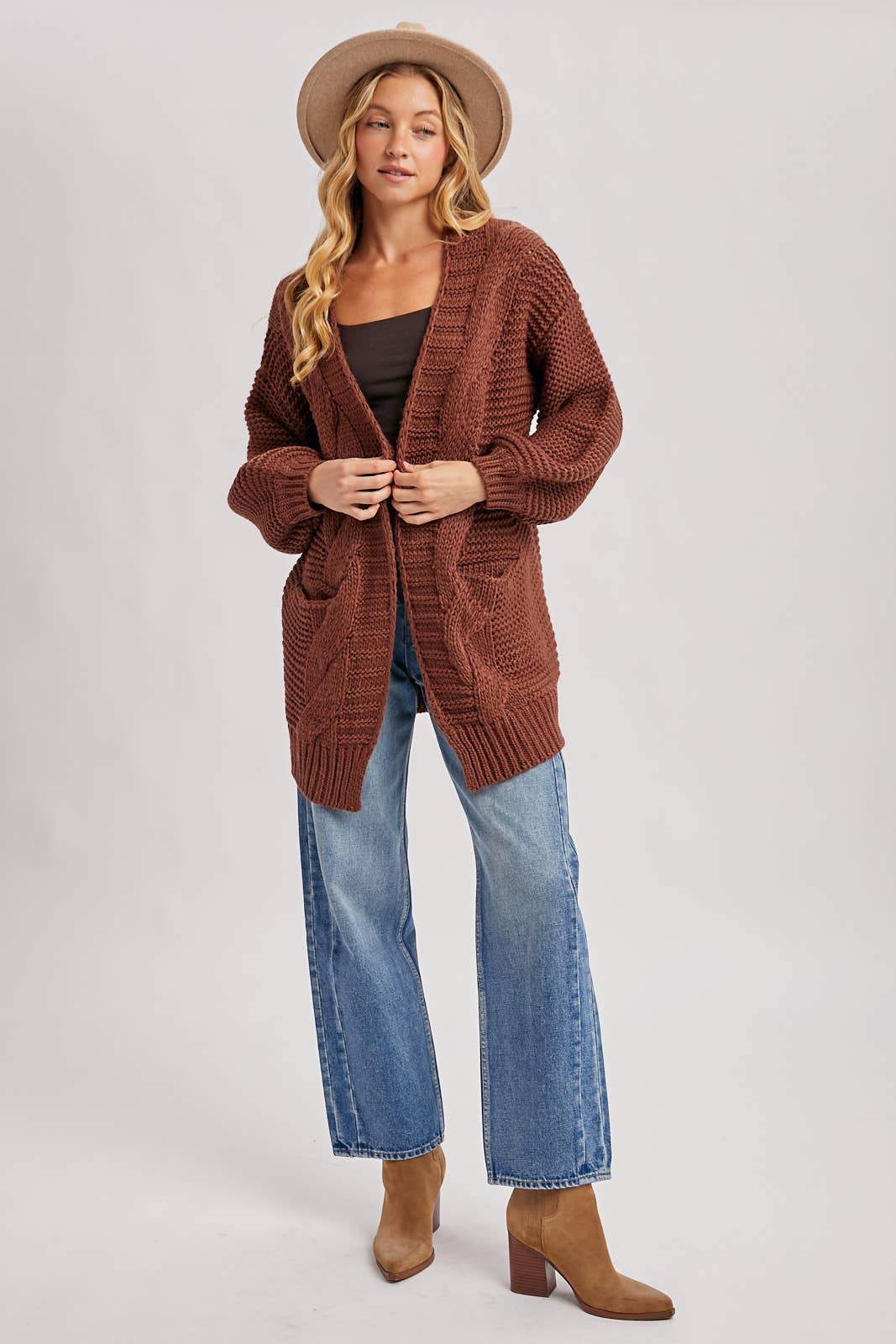 Chunk Cable Knit Cardigan