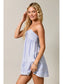 Strapless Lace Trim Detail Babydoll Mini Dress