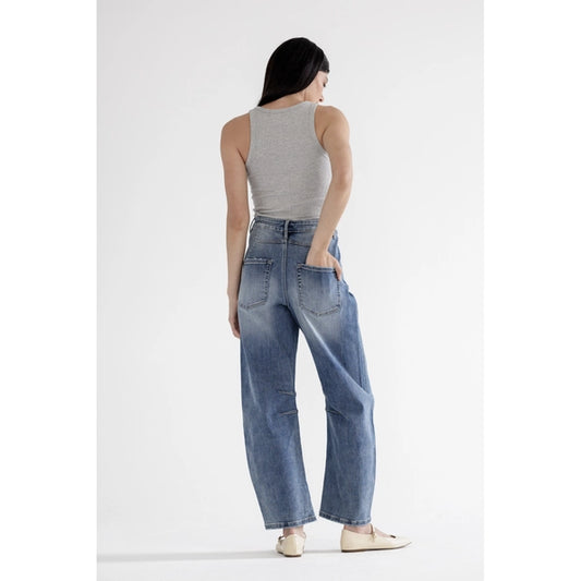 High Rise Barrel Jeans