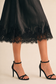Satin Skirt with Lace Detail