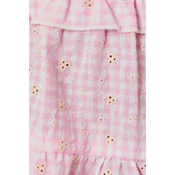 Pink Gingham Tank Top
