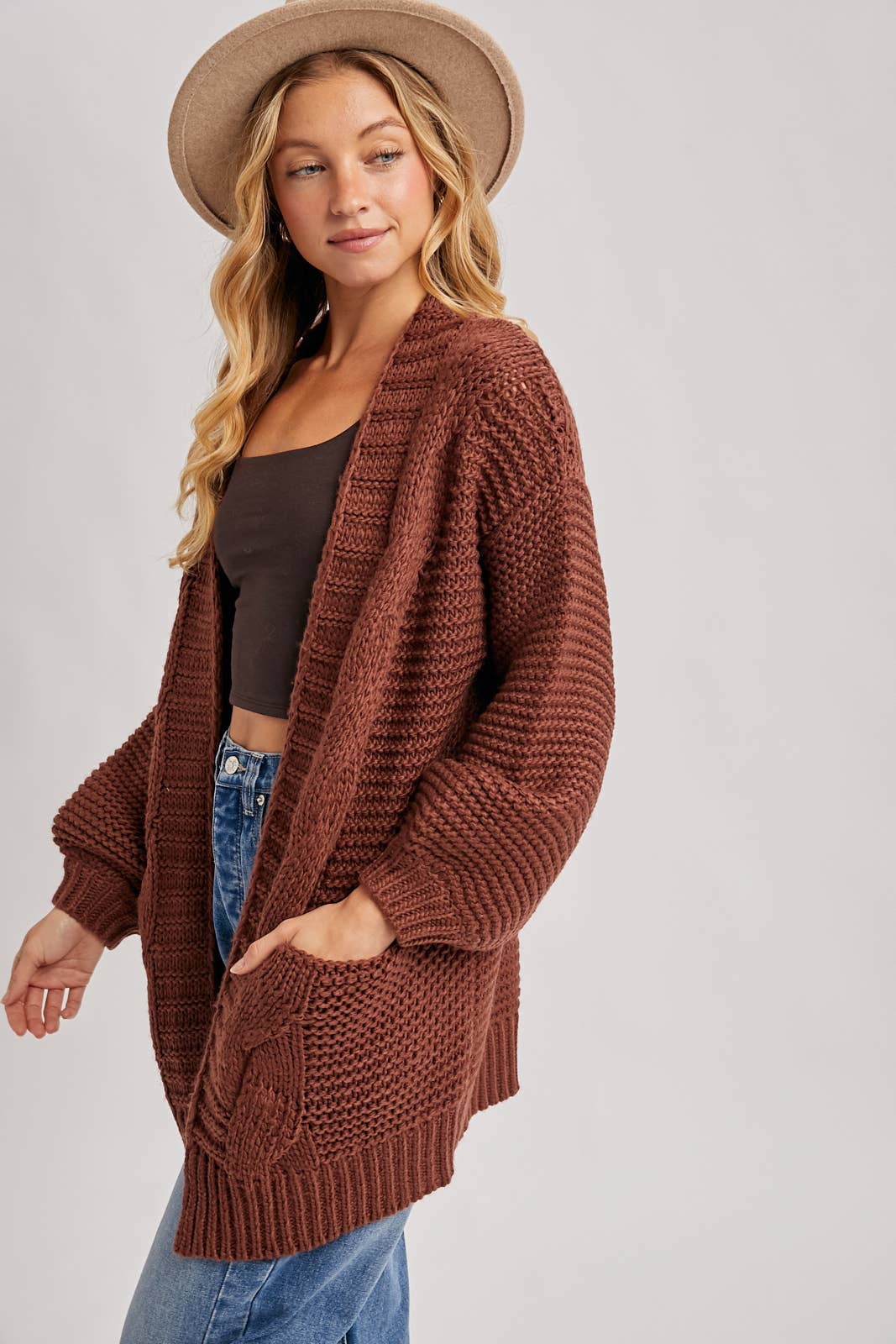 Chunk Cable Knit Cardigan