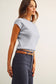 Round Neck Short Sleeve Knit Top