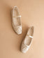 The Logan Beige Woven Ballet Flat
