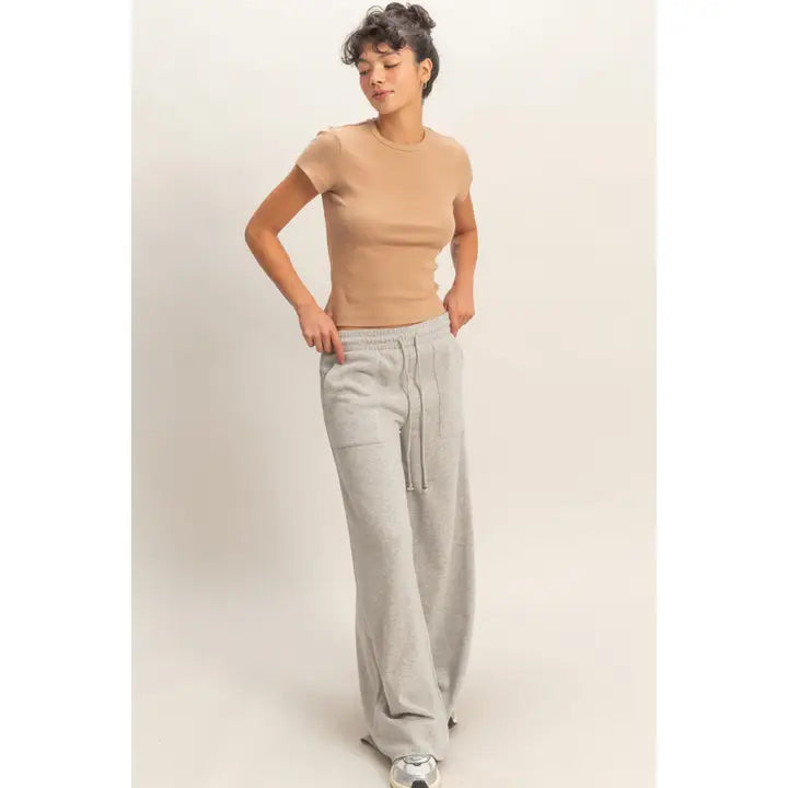Taupe Crewneck Tee