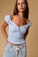 Smocked Sweetheart Puff Sleeve Top