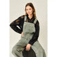 Olive Denim Overalls