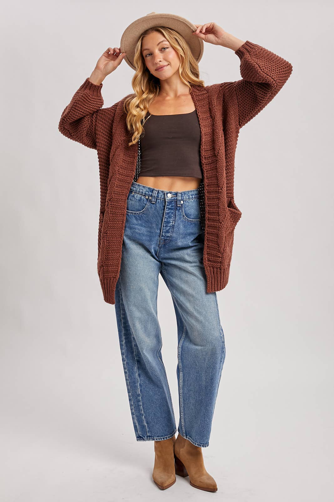 Chunk Cable Knit Cardigan